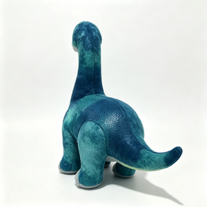 Peluche de brachiosaurio azul verdoso personalizado, dinosaurio de peluche de cuello largo, peluche de dinosaurio con escamas texturizadas en color verde azulado. - Product Image 3