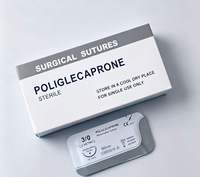 Suture chirurgicale résorbable PGA pour la chirurgie des chiens, des chats et des animaux, 3/8, coupe inversée, stérile, avec aiguille