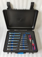 Set Perkakas Titanium Non-Magnetik Profesional Berkualitas Tinggi Merek Oak 41 Pcs, Dioperasikan Manual, OEM, Untuk Penggunaan MRI, Termasuk Kunci Pas, Tang, Hex, dan Kotak Keras