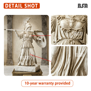 Statua di Atena in Marmo Naturale Personalizzata BSA, Scultura della Mitologia Greca Antica per Decorazione di Ville e Hotel - Product Image 3