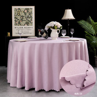 Nappe ronde en coton et lin pour hôtel, restaurant, salle de banquet, grande table ronde, housse de table pour la maison