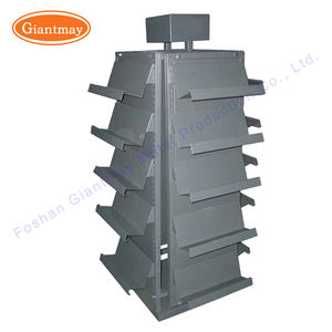 Vente en gros de présentoir à catalogue à double <span class=keywords><strong>colonne</strong></span> avec support rotatif pour <span class=keywords><strong>CD</strong></span> et DVD en métal pour magasin de détail - Product Image 6