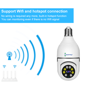 Vendita calda Wi-Fi senza fili <span class=keywords><strong>CCTV</strong></span> telecamera di sicurezza 360 lampadina presa Pan-Tilt movimento interno a due vie scheda di memoria microfono incorporato - Product Image 2