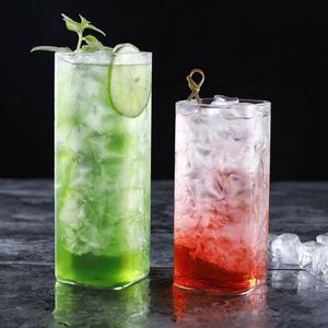 Vente en gros de tasses en verre borosilicate de haute qualité, logo personnalisé, style nordique, compatibles lave-vaisselle et micro-ondes, cadeau d'affaires, transparentes, pour jus/eau - Product Image 1