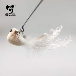 Bâton de chatouillage avec accessoires en plumes naturelles résistantes aux morsures – Jouet pour chat - Product Image 3