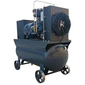 Compressore d'aria a vite portatile lubrificato raffreddato ad aria 220V monofase VSD 2-in-1 con serbatoio per uso industriale in officina - Product Image 2