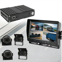 Caméra embarquée 4 canaux Full HD 1080P et enregistreur DVR mobile avec 4G GPS WIFI, garantie 1 an pour la sécurité des véhicules lourds, bus et camions