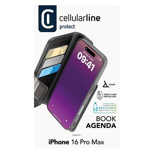 Cover IPHONE 16 Pro Max <b>BOOK</b> AGENDA <b>Black</b> BOOKAG2IPH16PRMK - Product Image 2