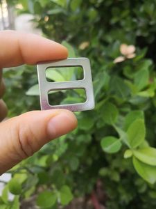 Boucle coulissante plate en métal, ajusteur de ceinture en acier inoxydable, glissières Triglide, quincaillerie de sangle, fermoirs en pouces - Product Image 3