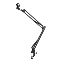 Support de microphone en métal réglable et durable - Support de bureau professionnel pour l'enregistrement avec conception de fixation sur table Rayyu NB-35