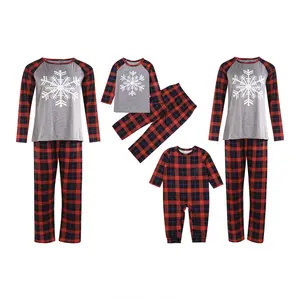 Super Quality Christmas Custom Pajama Set Women Cotton Pajama Trouser Set Sleep Wear 2 Piece Family Matching Christmas Pjs