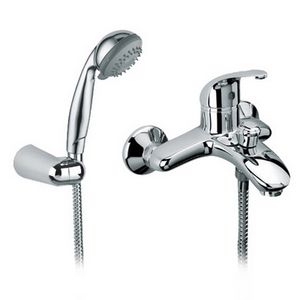 Mezclador de Baño Monomando Serie Desia con Ducha y Manguera Cromado - Product Image 1