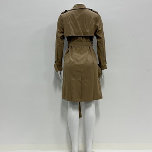 Elegante Trench Lungo Midi da <span class=keywords><strong>Donna</strong></span> Cappotto Invernale Casual in Tessuto con Chiusura a Olivette Fodera in Poliestere di Grande Successo - Product Image 3