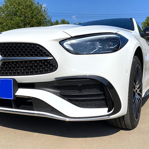 Mercedes-Benz C-Class W206 2022+ Front Bumper Canard AMG Style Piano Black Carbon Fiber Texture ABS Modification - Product Image 1