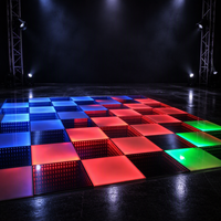 Dalles LED 3D effet miroir pour piste de danse, briques lumineuses magnétiques IP54 à changement de couleur pour éclairage de scène, événements et fêtes de mariage