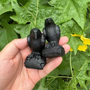 6cm Obsidian Natural Stones Raven <b>Crystal</b> Healing Stones <b>Cheap</b> Gifts <b>Crystal</b> Animals Carvings <b>Crystal</b> Crow - Product Image 4
