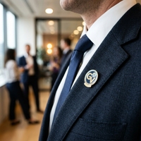 Épinglette en émail dur de 0,75 pouce, personnalisée, qualité bijoux, badge cloisonné en alliage de zinc pour l'identité d'entreprise et les clubs