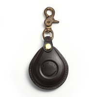 Étui pour clé de voiture en cuir italien fait main avec icônes de boutons en relief, pochette de protection en laiton pour porte-clés, cadeau de Thanksgiving