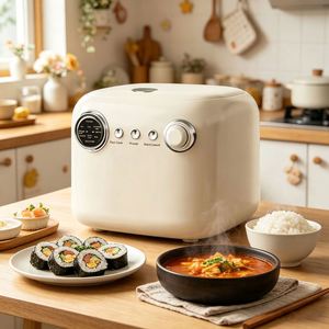 Cuisinière à riz électrique coréenne mini portable, design moderne, élégante, à cuisson rapide, faible teneur en glucides, pour cuisine contemporaine - Product Image 1