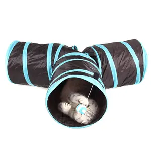 Sinh Thái Thân Thiện Với Vải Pet Vui Gấp Giường Đồ Chơi 3 Cách Mèo Lỗ Chơi Đường Hầm