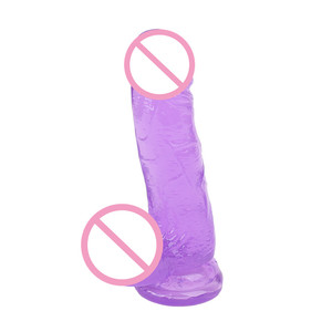 Kích thước lớn màu tím TPE tiêm Jelly dildo Đồ chơi tình dục dildo cho phụ nữ rõ ràng đẹp pha lê hậu môn tình dục mông cắm khiêu dâm vui SM - Product Image 1