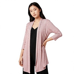 Cardigan de maternité Bmama Rose Diamant, ouvert sur le devant, vêtement d'extérieur léger pour la grossesse et l'allaitement, manches 3/4, vente en gros OEM - Product Image 1