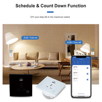 Enchufe de pared universal inteligente para el hogar con puerto USB tipo C, aplicación de Control remoto, 16A, enchufe inteligente, temporizador, funciona con Alexa, Google Home