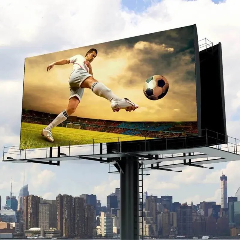 Giant Outdoor Solar Electronic Signs Double Sided Billboard Steel Structure External Outdoor Led Digital Signage Display Screens