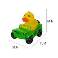 Vente en gros de mini-cars canards en caoutchouc colorés de 2 pouces, en vrac, pour décoration de tableau de bord, avec logo personnalisé imprimé en vinyle, Jeep MCtoy A218 Toy