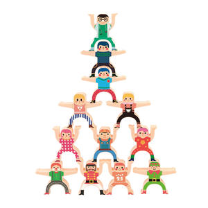 Jouets d'empilage pour enfants personnalisés, cirque, troupe acrobatique d'Hercule, blocs de construction d'équilibre, jeux d'empilage interactifs - Product Image 1