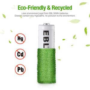 Paquete de 4 Pilas Recargables AA EBL de 1.2V NiMH, 2800mAh de Alta Capacidad, Precargadas y de Larga Duración, para Juguetes - Product Image 6