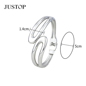 Bangles OEM/OEM custom waterproof stainless steel Gold plating Fashion Jewelry hypoallergenic supplies cuff bracelet bangle - Product Image 5