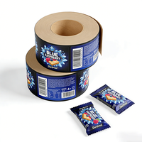 Rouleau de film plastique alimentaire de 35 mm de largeur, impression personnalisée pour l'emballage de snacks, sachet, sac