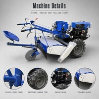 Traktor Dorong 18HP Dengan Rotary Tiller, Mesin Pengolah Tanah Roda Dua untuk Budidaya dan Pengolahan Tanah Pertanian