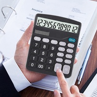 Calculatrice Foska 12 chiffres en promotion, qualité japonaise, pour bureau et étudiants, alimentation piles AAA et solaire
