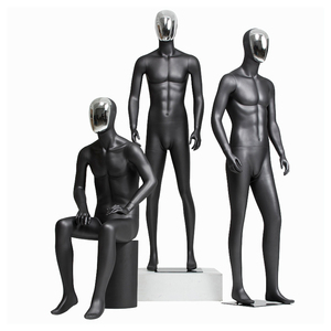 Soporte de exhibición FRP masculino alto exclusivo de cuerpo completo duradero con <span class=keywords><strong>busto</strong></span> de Maniquí de cabeza y tela para exhibición de sombreros - Product Image 4