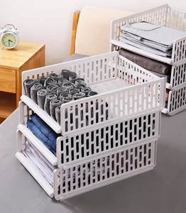 New Style <strong>Stackable</strong> <strong>Wardrobe</strong> <strong>Storage</strong> Box Plastic Drawer Style Clothing Organizing Box <strong>Wardrobe</strong> Clothes <strong>Storage</strong> - Product Image 1