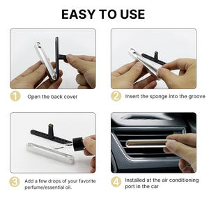 Diffuseur d'air frais pour Tesla Model Y/3, à fixer sur la grille d'aération, avec 5 bâtonnets parfumés longue durée - Product Image 5