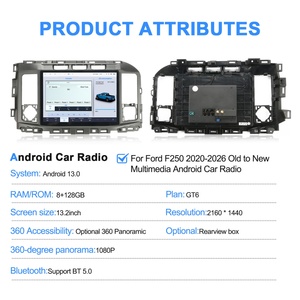 Radio para Auto Navihua con Android, Reproductor de DVD, Pantalla Táctil de 13.2'' para Ford F250 2020-2026, Reproductor Multimedia, Carplay, GPS, DSP, Unidad Principal - Product Image 4