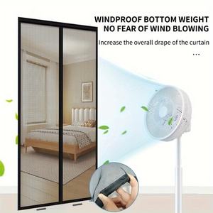 Mosquitera Magnética de Poliéster de Diseño Moderno con Cierre Automático, Imanes Fuertes, Duradera, Sin Perforaciones, <span class=keywords><strong>Antimosquitos</strong></span>, para Dormitorio y Baño - Product Image 5