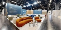 Fauteuil de détente incurvé en forme de noix de cajou, une place, en mousse haute densité et tissu PU, canapé moderne écologique pliable pour appartement, hôtel, salon
