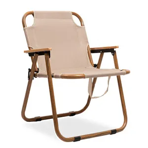 Chaise pliante Portable de Camping, mobilier d'extérieur en aluminium, de plage, de pêche, 75x55x52cm