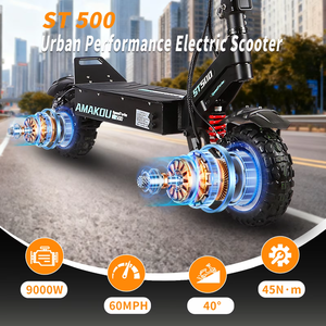 Eu Us Stock Scooter 9000w 40ah Brushless <b>Sensor</b> Dual Motor Foldable Waterproof 11 Inch Tires Aluminum Hydraulic Disc X7 Unleash - Product Image 3