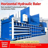 Prensa Hidráulica Horizontal Totalmente Automática de 5-8 Toneladas por Hora, Prensa de Reciclaje de Cartón y Papel de Desecho Ajustable de 200-1000 kg