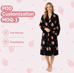 Pigiama Invernale in Flanella, Comoda Camicia da <span class=keywords><strong>Notte</strong></span> a Maniche Lunghe con Cintura, Abbigliamento Confortevole per Casa e <span class=keywords><strong>Notte</strong></span>, Pigiama Smock per Donne - Product Image 2