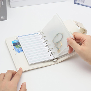 Tùy chỉnh kế hoạch chất kết dính máy tính xách tay <span class=keywords><strong>A5</strong></span> A6 Vòng chất kết dính Ngân Sách PU da Chất kết dính CLIP máy tính xách tay kế hoạch tổ chức - Product Image 3