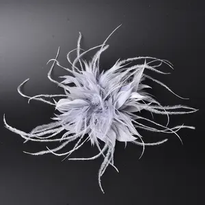 European Popular Dance Dress Up Real Feather Brooch Accessories