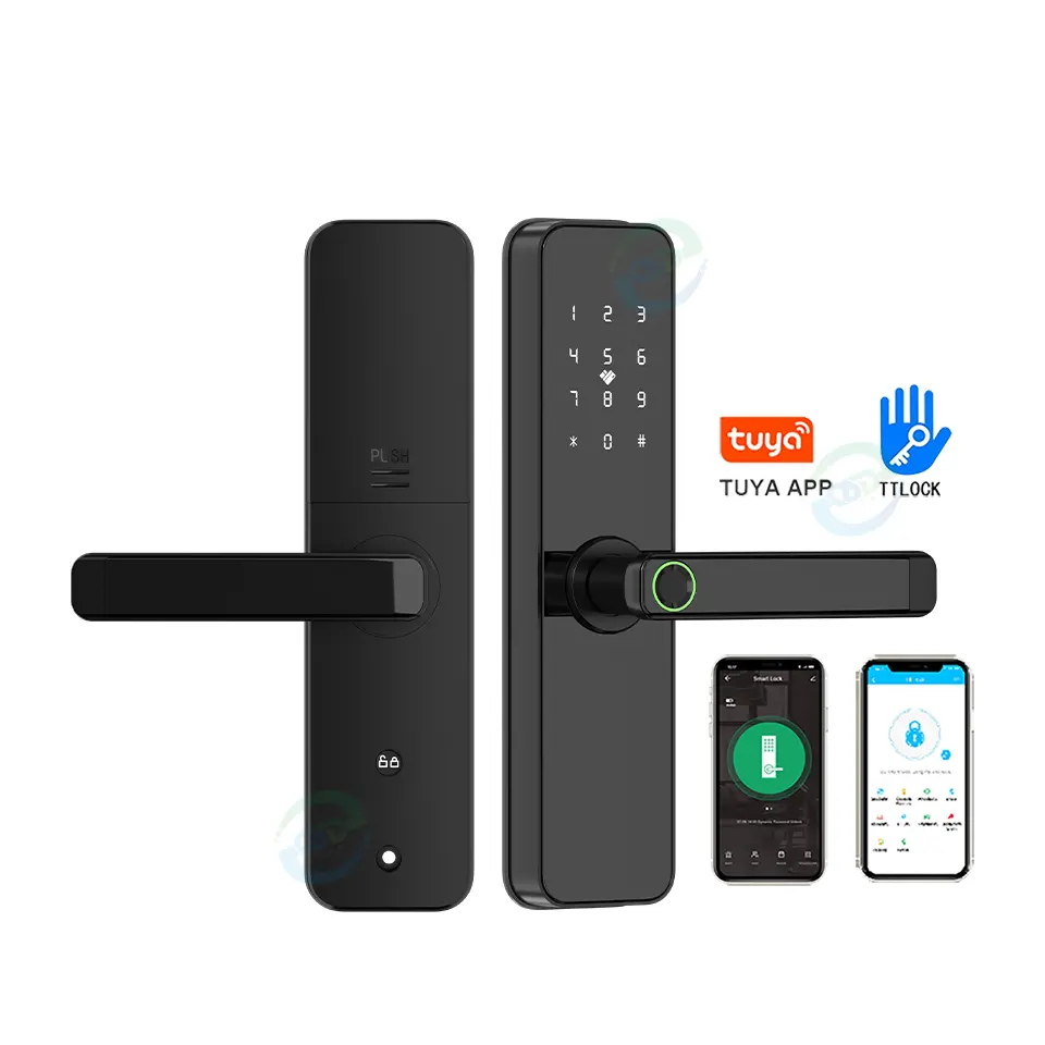Intelligent Home Biometric Tuya TTLock App Cerraduras Inteligentes Con Wifi Electric Digital Fingerprint Smart Door Lock