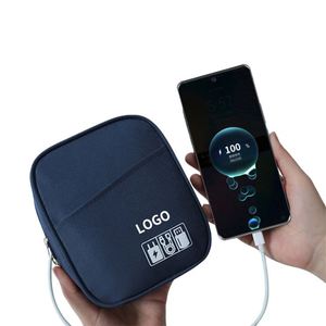 Sac de rangement pour câbles 2026 multi-compartiments avec logo personnalisé OEM, organisateur électronique zippé avec séparateurs pour le voyage - Product Image 1