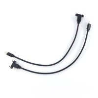 Kabel Ekstensi USB3.1 Tipe-C Male ke Female dengan Jaket PVC dan Lubang Sekrup untuk Pemasangan Panel Komputer